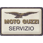 METALOWA TABLICZKA OZDOBNA MOTO GUZZI 22317 Plakat 20x30 Moto Guzzi - Servizio