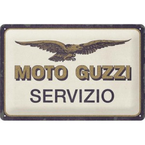 METALOWA TABLICZKA OZDOBNA MOTO GUZZI 22317 Plakat 20x30 Moto Guzzi - Servizio