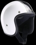 BANDIT HELMET CLASSIC,WHITE/BLACK KASK MOTOCYKLOY OTWART HARLEY BOBBER CHOPPER CAFE RACER SCRAMBLER 