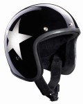KASK OTWARTY BANDIT STAR JETT BLACK OLDSCHOOLOWY KASK Z MAŁĄ SKORUPĄ CHOPPER BOBBER HARLEY CAFE RACER CUSTOM 