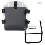 UNIT GARAGE FANTIC CABALLERO SREBRNY ALUMINIOWY UCHWYT NA TORBĘ Z REGULOWANYM FRONTEM Z HYPALONU I SYSTEM QUICK RELEASE+ RAMA POMOCNICZA