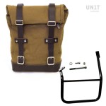 UNIT GARAGE MOTOCYKLOWA PÓŁCIENNA SAKWA BOCZNA BEŻOWA + LEWA RAMA POMOCNICZA DO FANTIC CABALLERO