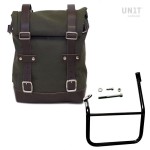 UNIT GARAGE MOTOCYKLOWA PÓŁCIENNA SAKWA BOCZNA ZIELONA + LEWA RAMA POMOCNICZA DO FANTIC CABALLERO 