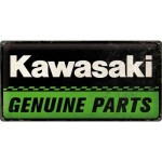 METALOWA TABLICZKA PREZENT DLA MOTOCYKLISTY DO GARAŻU 27025 Plakat 25x50 Kawasaki Genuine Parts