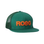 Roeg Ride trucker cap czapka z daszkiem motocyklowa zielona czapka z daszkiem z pomarańczowym napisem