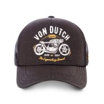 Von Dutch Trucker cap Crew9 black motocyklowa czarna czapka z daszkiem z customowym motocyklem cafe racer 
