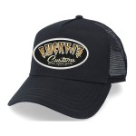 lucky 13 Monster trucker hat black motocyklowa czarna czapka z daszkiem z customowym motocyklem cafe racer 