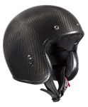 KASK BANDIT CARBON ZE SKÓRZANĄ OBRAMÓWKĄ KASK OTWARTY Z MAŁĄ SKORUPĄ CAFE RACER HARLEY  BOBBER CHOPPER HELMETS