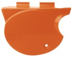 Pomarańczowa osłona boczna Yamaha TT500 lewa strona pomarańczowy boczek pole na numer startowy  