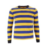13 1/2 Behind Bars longsleeve yellow/blue bluzka na długi rękaw w żółto-niebieskie paski vintage harley bobber chopper style  13 and a half magazine 