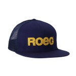 Roeg Texas flatpanel cap cobalt granatowa czapka z żółtym napisem ROEG truckerka