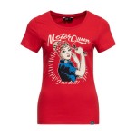 Queen Kerosin Motor Queen I Can Do It t-shirt red retro oldschoolowa damska koszulka vintage pinup girls 