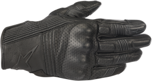 SKÓRZANE RĘKAWICE ALPINESTARS GLOVE MUSTANG V2 BK/BK CZARNE KLASYCZNE RĘKAWICE MOTOCYKLOWE CAFE RACER