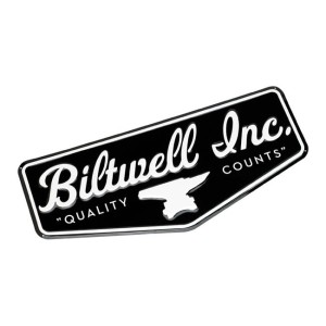 Biltwell Shield Shop sign black/white fajny szyld do garaży duzy metalowy