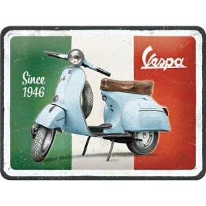 SKUTER VESPA OZDOBNA METALOWA TABLICZKA DO GARAŻU Plakat 15x20 Vespa Since 1946