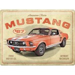 METALOWA TABLICZKA FORD MUSTANG GT RED METALOWY PLAKAT TABLICZKA OZDOBNA  30x40  