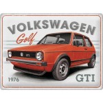 METALOWA TABLICZKA OZDOBNA VOLKSWAGEN GOLF GTI 1976 METALOWY PLAKAT 30X40 CM