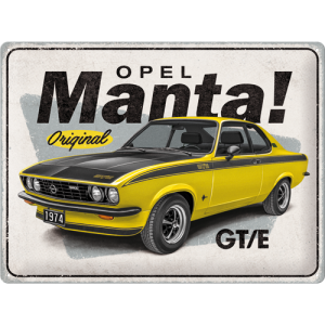 METALOWA TABLICZKA OZDOBNA  OPEL MANTA PLAKAT 30X40 CM