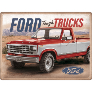 METALOWA TABLICZKA OZDOBNA FORD TOUGH TRUCKS F PLAKAT 30X40 CM 