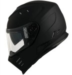 Simpson Venom  black matte czarny matowy integralny kask motocyklowy z blendą przeciwsłoneczną na harleya bobbera na customa 