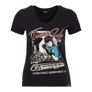 Queen Kerosin Tune Up t-shirt black hot rod girls stylowa damska koszulka  pin up girls motogirls power baby na motóry 