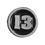 #13 BIKER PIN PRZYPINKA MOTOCYKLOWA LUCKY 13