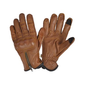 By City Amsterdam gloves brown jasno brązowe stylowe rękawice motocyklowe harley bobber chopper cafe racer 