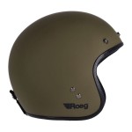 Kask Roeg Jett Army  otwarty kask motocyklowy w kolorze zielony mat z daszkiem i z homologacją ECE 22.06