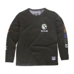 Bluza Bobby Bolt Sir Bobby longsleeve oliwkowa dziecięca bluza bez kaptura z fajna grafika motocyklową moto kids 