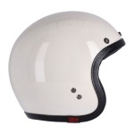 13 1/2 Skull bucket helmet vintage white kremowy otwarty kask motocyklowy na choppera harleya klasyczny kask mototcyklowy otwarty z homologacją cafe racer  bobber choper harley style  