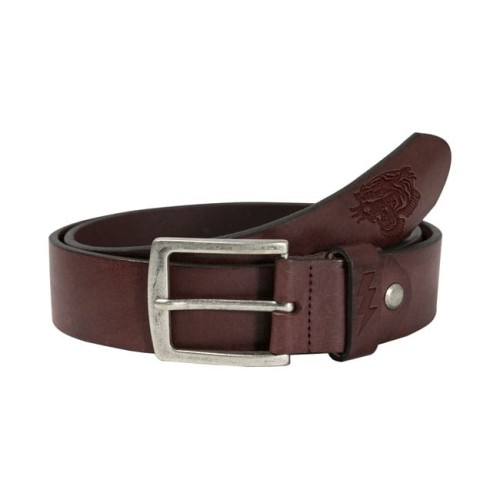 John Doe leather belt Logo 105m brown.jpg
