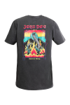 John Doe T-Shirt Snake On Fire Fade Out Black oldschoolowa koszulka z czaderska grafiką 
