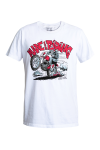 Koszulka John Doe T-Shirt Wheelie White biała koszulka z oryginalną grafiką motocyklowa