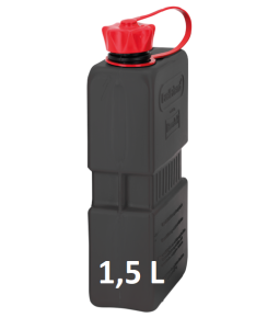 1,5L kanister Fuel Friend czarny kanister z atestem do podróży motocyklowych