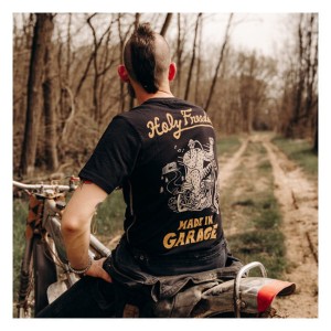 Holy Freedom Yeti t-shirt black stylowy t-shirt w klimacie motocyklowym koszulka z fajna grafiką 