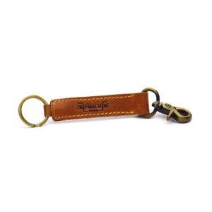 Skórzany brelok do kluczy Trip Machine Classic keyring vintage tan motocyklowy retro brelok skórzany