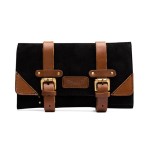 Trip Machine Tool Roll - Black + Vintage brown skórzana torba na nadzędzia motocyklowe narzędziówka torba na kierownicę pomysł na prezent dla motocyklisty