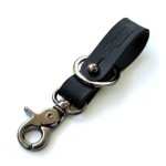 Skórzany brelok Trip Machine Key Fob black brelok z czarnej skóry + metalowe chromowane dodatki 