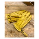 Rękawice na choppera 13 1/2 Loud Ride gloves yellow proste oldschoolowe żółte rękawice motocyklowe skórzane chopper bobber harley 13 andhalfcompany 
