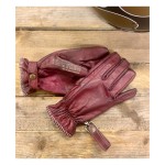 Rękawice na choppera 13 1/2 Loud Ride gloves burgundy proste oldschoolowe bordowe rękawice motocyklowe skórzane chopper bobber harley 13 andhalfcompany 
