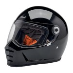 Kask Biltwell Lane Splitter helmet gloss black ECE 22.06 czarny kask motocyklowy bobber street harley 