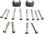 Risery podwyższenie 25mm EMGO srebrne do kierownicy 7/8" (22mm) Risers