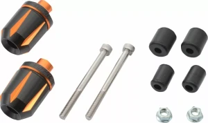 Końcówki kierownicy DAYTONA 22mm / 25,4mm pomarańczowo - czarne bar ends
