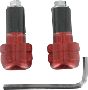 Końcówki kierownicy K&S 22mm czerwone ciężarki antywibracyjne