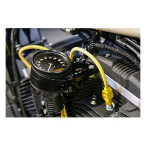 Czarne mocowanie prędkościomierza do głowicy FREE SPIRITS Harley Davidson Sportster 