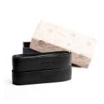 OWIJKA SKÓRZANA CZARNA NA MANETKI TRIP MACHINE LEATHER HANDLEBAR GRIPS WRAPS BLACK CAFE RACER MANETKI DO OWIJANIA