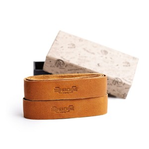 OWIJKA SKÓRZANA MIODOWA NA MANETKI TRIP MACHINE LEATHER HANDLEBAR GRIPS WRAPS TAN CAFE RACER MANETKI DO OWIJANIA 