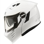 Simpson Darksome biały połysk  kask motocyklowy z blendą przeciwsłoneczną  harley bobber streetfighter  clubstyle