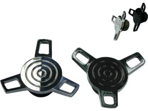 Korek wlewu paliwa chromowany prawy CCE right chrome gas cap HD 97-19