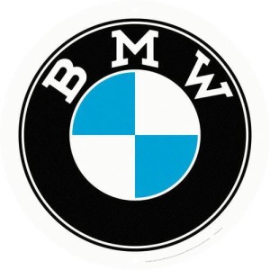 Plakat okrągły 35cm BMW Logo okrągła tabliczka plakat do garażu do biura na prezent 35cm 